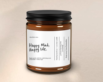 Happy Mind, Happy Life - Lavender & White Sage