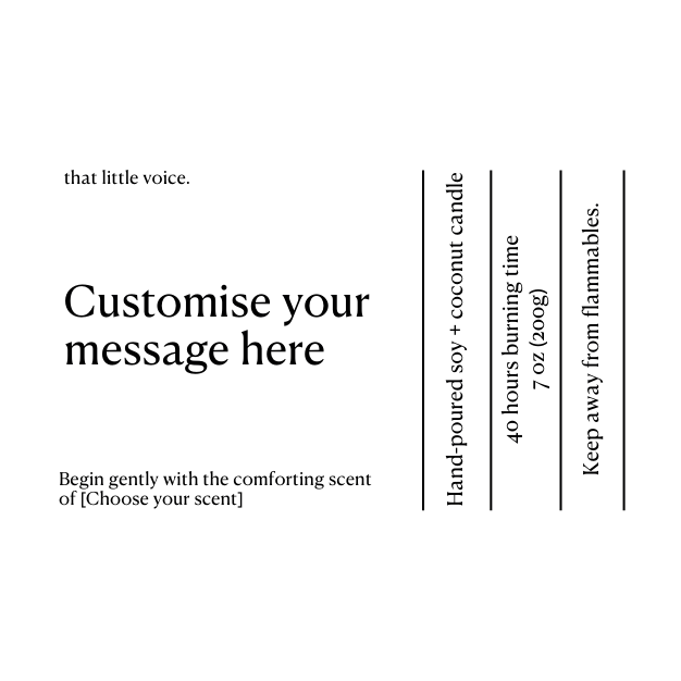 Customise your affirmation candle