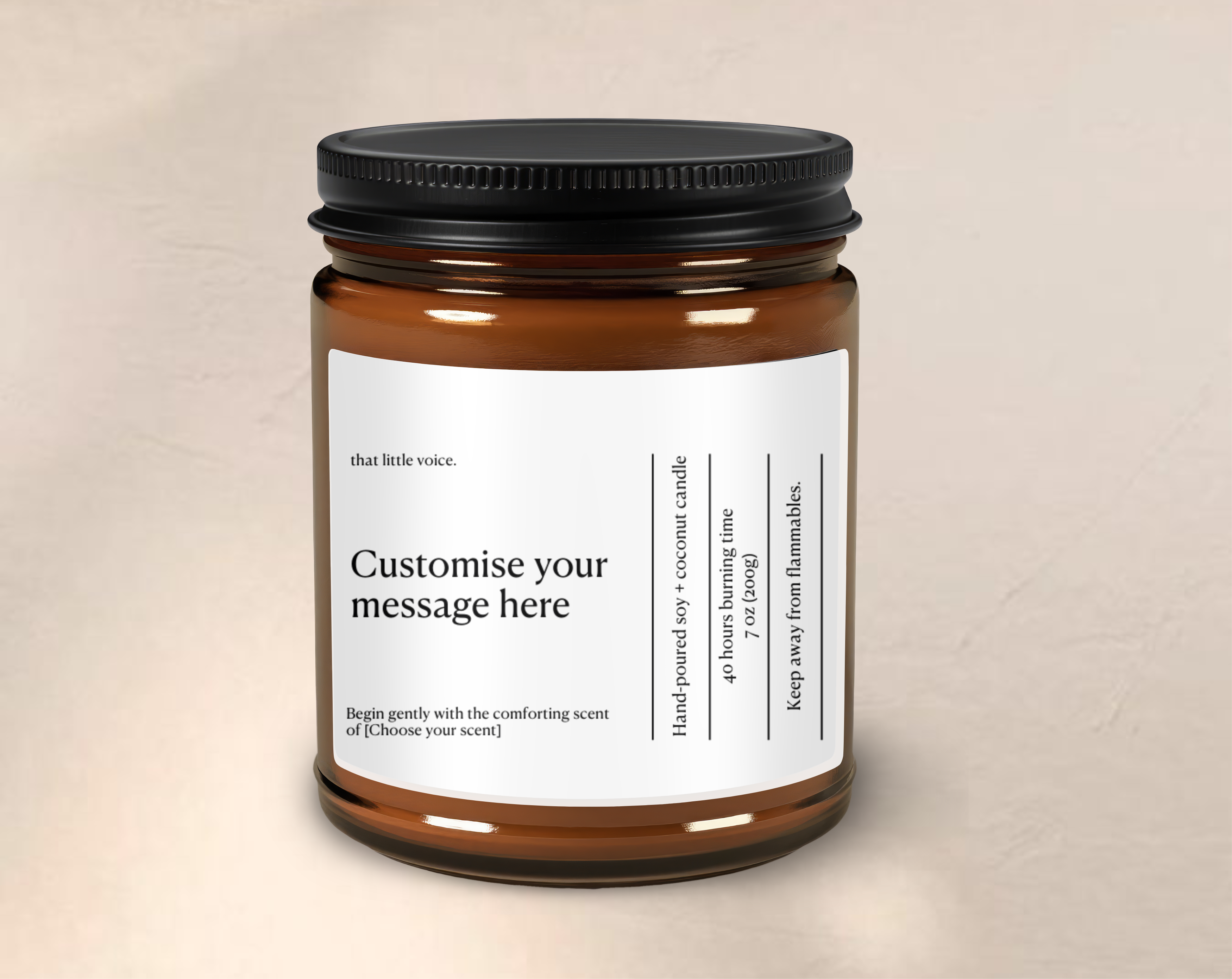 Customise your affirmation candle